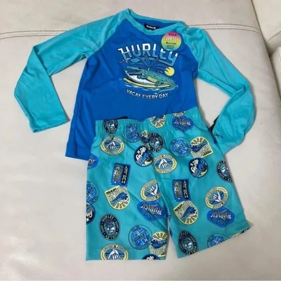 Hurley cute surf shark ocean lover top set 7004 - Picture 4 of 6